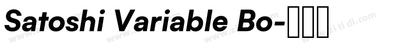 Satoshi Variable Bo字体转换